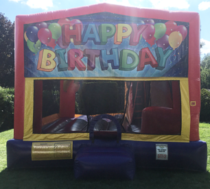 Happy Birthday Balloons Bounce House Slide Combo Happy Birthday Balloons Bounce House Slide Combo